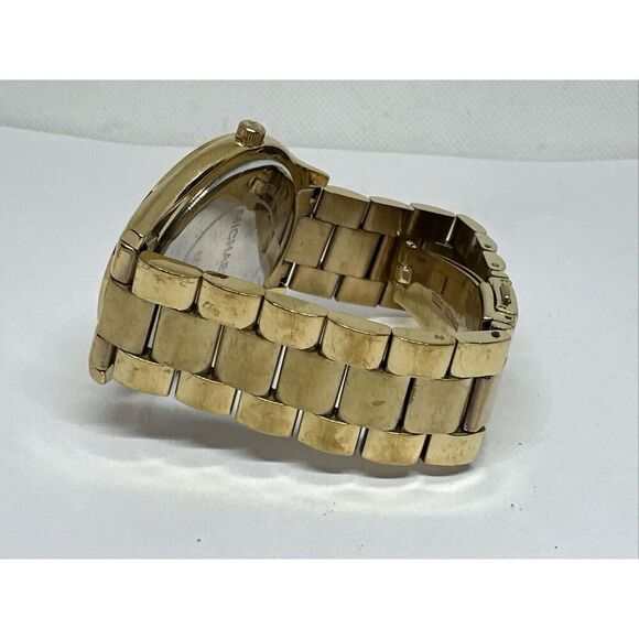 Michael Kors Slim Runway MK3179 Women's Gold Tone Analog Dial Wrist Watch NUL29 - Picture 8 of 11